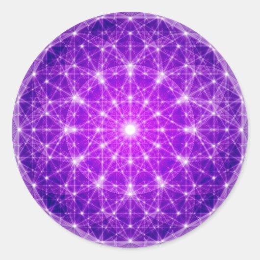 D'Light Full Mandala Runder Aufkleber (Vorderseite)