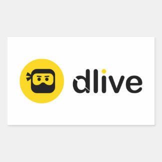 DLive Black Logo-Aufkleber Rechteckiger Aufkleber