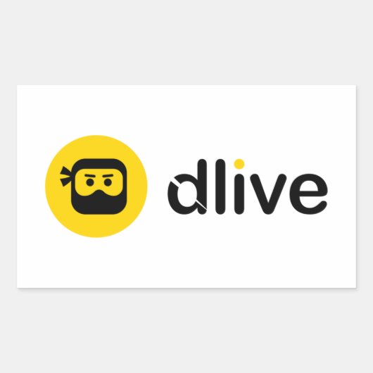 DLive Black Logo-Aufkleber Rechteckiger Aufkleber (Vorderseite)