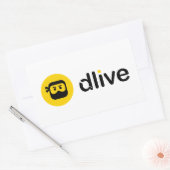 DLive Black Logo-Aufkleber Rechteckiger Aufkleber (Umschlag)