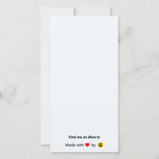 DLive danken Ihnen zu kardieren Dankeskarte