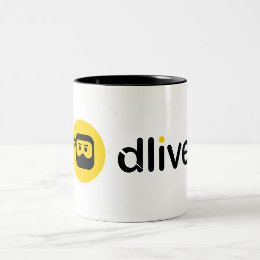 DLive Logo-Tassen Zweifarbige Tasse (Mittel)