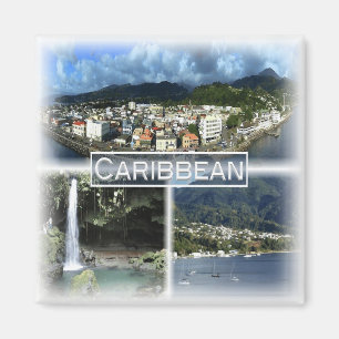 DM0011 Amerika, Dominica, Karibik, Kühlschrank Magnet