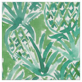 DM-ANANAS tropisches Aquarell-Muster Stoff (Nahaufnahme)