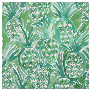 DM-ANANAS tropisches Aquarell-Muster Stoff
