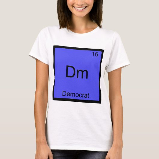 Dm - Demokratisches Funny Element Chemistry Symbol T-Shirt (Vorderseite)
