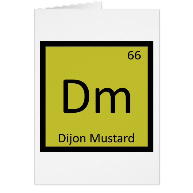 Dm - Dijon Mustard Chemistry Periodisches Tabellen (Vorne)