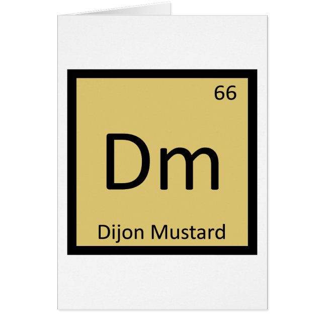 Dm - Dijon Mustard Chemistry Periodisches Table Sy (Vorne)