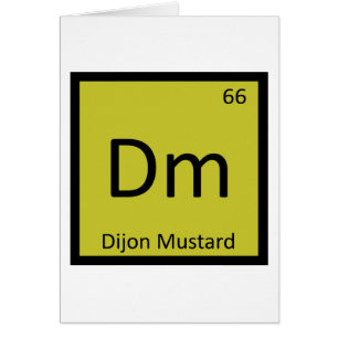Dm - Dijon-Senf Chemie Periodensystem Symbol