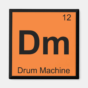 Dm - Drum-Maschine Chemie Periodensystem Symbol Magnet