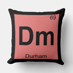 Dm - Durham North Carolina Chemie City Symbol Kissen