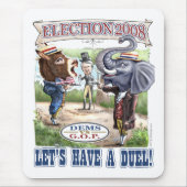 DM-Esel gegen GOP-Elefanten Mousepad (Vorne)