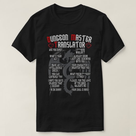 DM Translator Tabletop Mainboard Game RPG Gamer Ga T-Shirt (Design vorne)