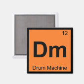 Dm - Trommelmaschine Chemie Periodisches Tabellens Magnet (Vorderseite/Rückseite)
