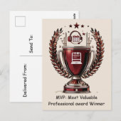 Dmin Professionals Day MVP-Trophäe Gruß Postkarte (Vorne/Hinten)