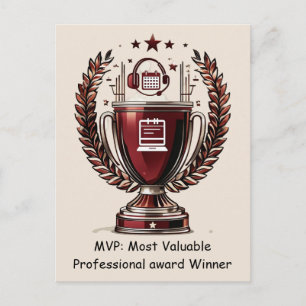 Dmin Professionals Day MVP-Trophäe Gruß Postkarte