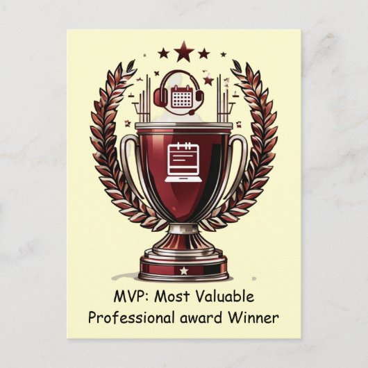 dmin Professionals Day MVP Trophy Greeting Postkarte (Vorderseite)
