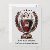 dmin Professionals Day MVP Trophy Greeting Postkarte (Vorne/Hinten)