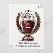 dmin Professionals Day MVP Trophy Greeting Postkarte (Vorne/Hinten)