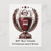 dmin Professionals Day MVP Trophy Greeting Postkarte (Vorderseite)