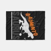 Dminto Saurus Rex Birdie Shuttle Dinosaur Dminton  Fleecedecke (Vorderseite (Horizontal))