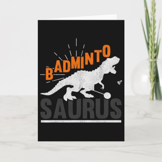 Dminto Saurus Rex Birdie Shuttle Dinosaur Dminton  Karte (Vorderseite)