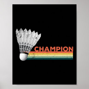 Dminton Player Champion Poster