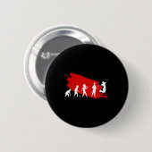 Dminton Player Evolution Funny Sports Coach Graphi Button (Vorne & Hinten)