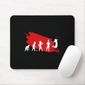 Dminton Player Evolution Funny Sports Coach Graphi Mousepad (Mit Mouse)