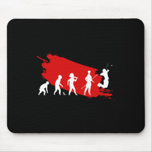 Dminton Player Evolution Funny Sports Coach Graphi Mousepad