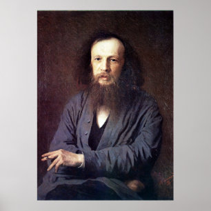 Dmitri Ivanovich Mendeleev durch Iwan Kramskoy Poster