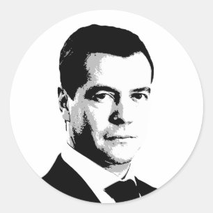 Dmitri Medwedew Runder Aufkleber