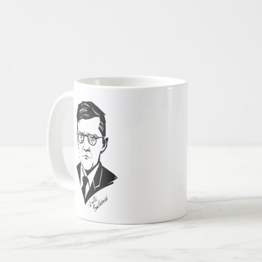 Dmitri Schustakowitsch Kaffeetasse (Vorderseite Links)