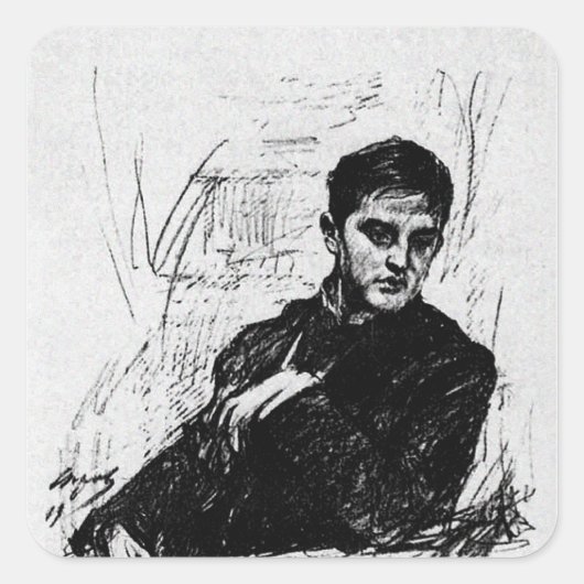 Dmitry Filosofov Quadratischer Aufkleber (Vorderseite)