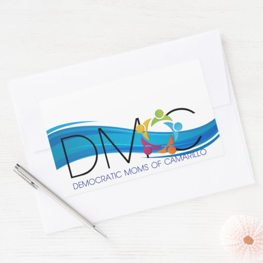 DMOC Blue Wave Autoaufkleber Rechteckiger Aufkleber (Umschlag)