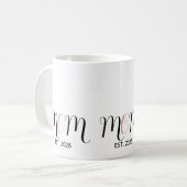 DMom Established Black Pink Script New Mom Gift Kaffeetasse (Vorderseite Links)