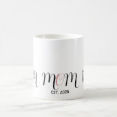 DMom Established Black Pink Script New Mom Gift Kaffeetasse (Mittel)