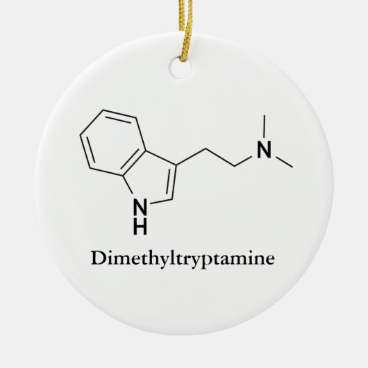 DMT Dimethyltryptamin Molecule Chemie Cool Keramikornament (Vorne)