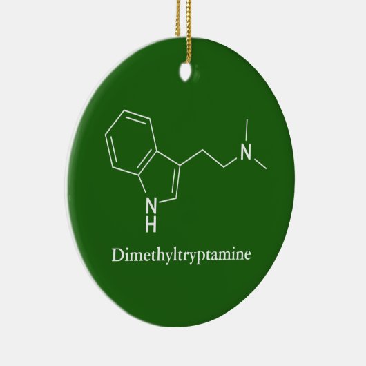 DMT Dimethyltryptamin Molecule Chemie Keramik Ornament (Rechts)