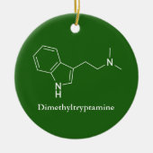 DMT Dimethyltryptamin Molecule Chemie Keramik Ornament (Vorne)