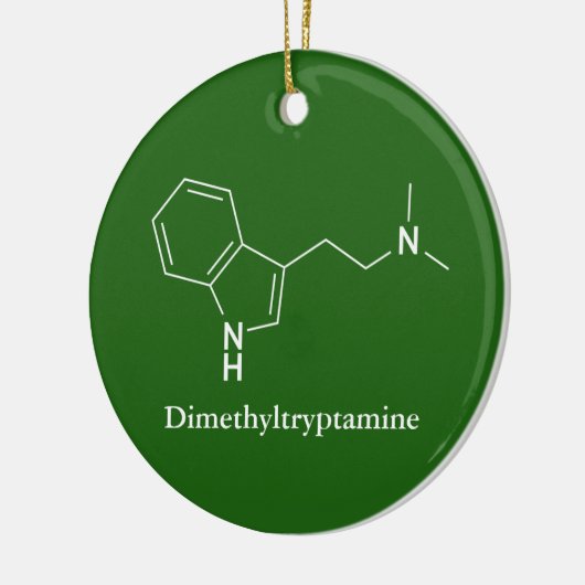 DMT Dimethyltryptamin Molecule Chemie Keramik Ornament (Links)