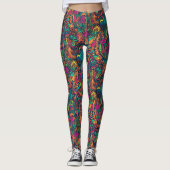 DMT Psychedelische Leggings [Doodle My Texture] (Vorderseite)