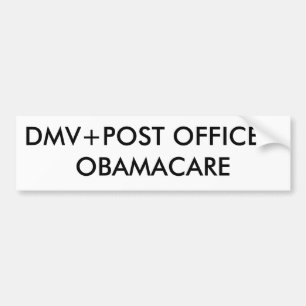 DMV+POST =OBAMACARE AUTOAUFKLEBER