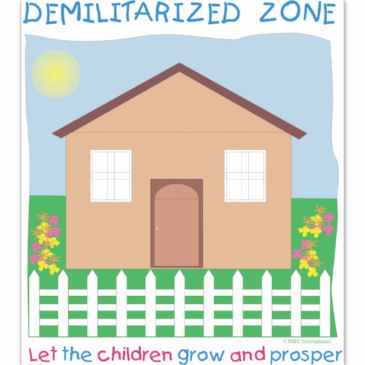 DMZ entmilitarisierte Zone Peace Children Sky Gras Aufkleber (Vorderseite)