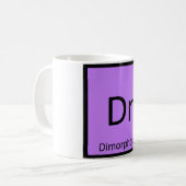 Dn - Dimorphodon Dinosaur Chemie-Symbol Kaffeetasse (Vorderseite Links)