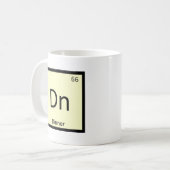 Dn - Dinner Chemistry Periodic Table Symbol Kaffeetasse (Vorderseite Links)