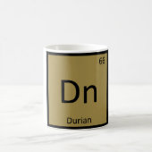 DN - Durian Fruit Chemistry Periodic Table Symbol Kaffeetasse (Mittel)