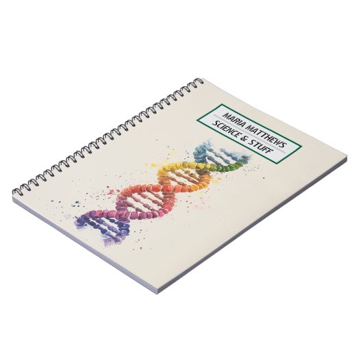 DNA and Science Spiral Foto Notebook Notizblock (Linke Seite)