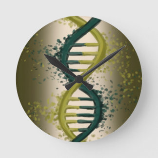 DNA Art wall clock Runde Wanduhr