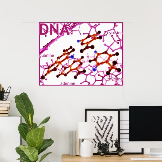 DNA-Basen klein Poster (Heimbüro)